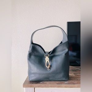 Dooney & Bourke Pebble Leather Front Lock Hobo